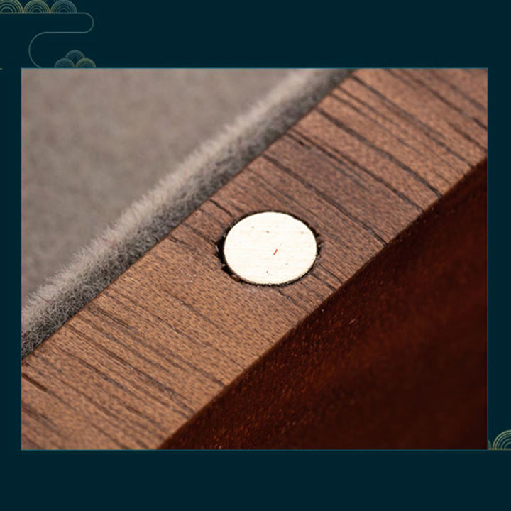 Scatola portagioie in legno di noce nero fatta a mano, vintage, scatola regalo in legno