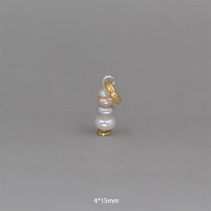 Collana con ciondolo calmante in labradorite con vari cristalli e Buddha Stones Zen Cairn - Ciondolo in perla e argento sterling 925 4*15 mm - image 31