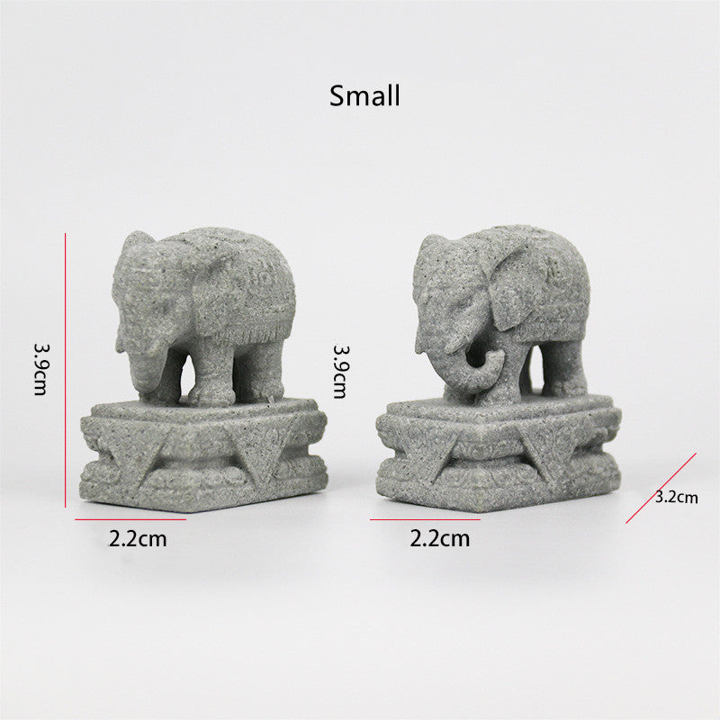 Buddha Stones Leone Fu Foo Cani Elefante Allontanare il Male Benedizione Decorazione della Casa