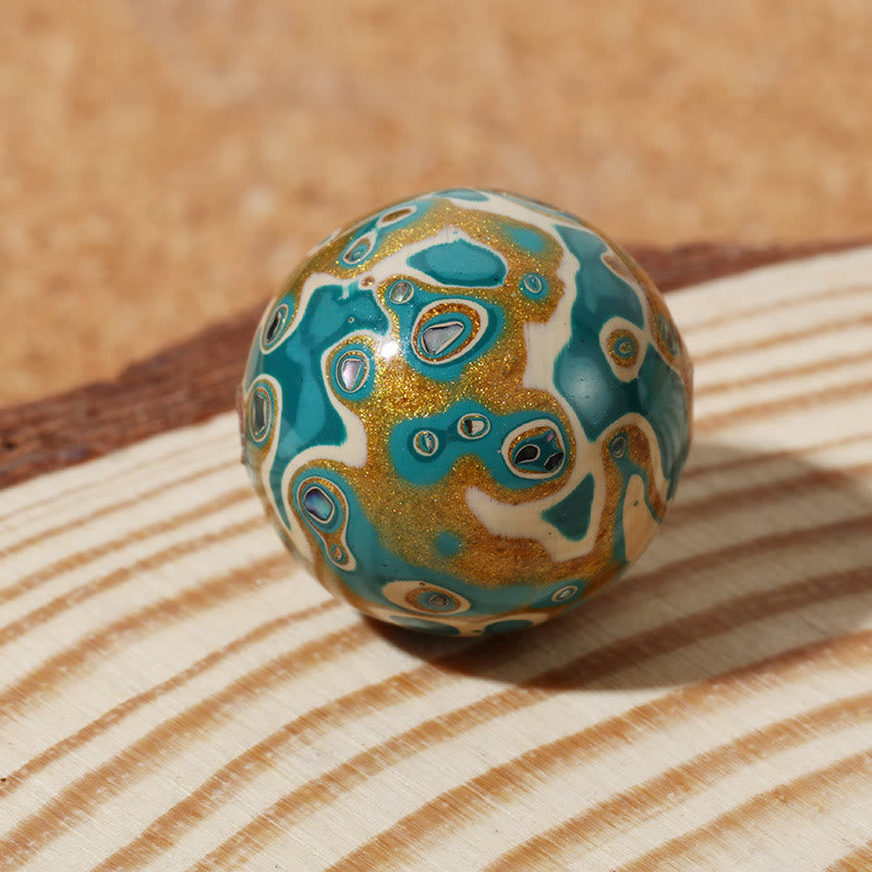 Braccialetto di perle di lacca multicolore naturale Buddha Stones Calm