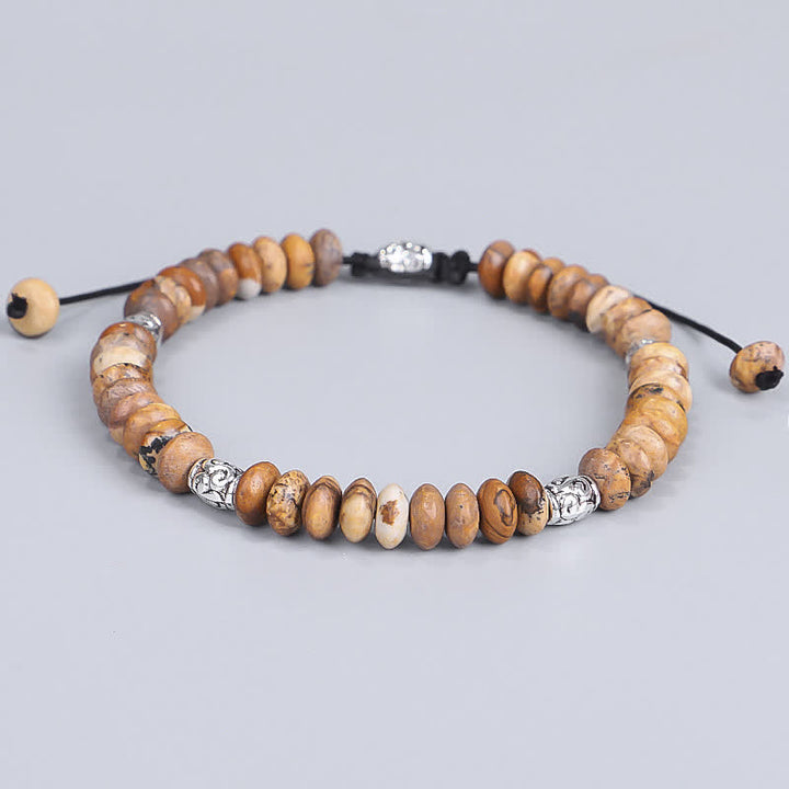Braccialetto con perline positive Picture Jasper
