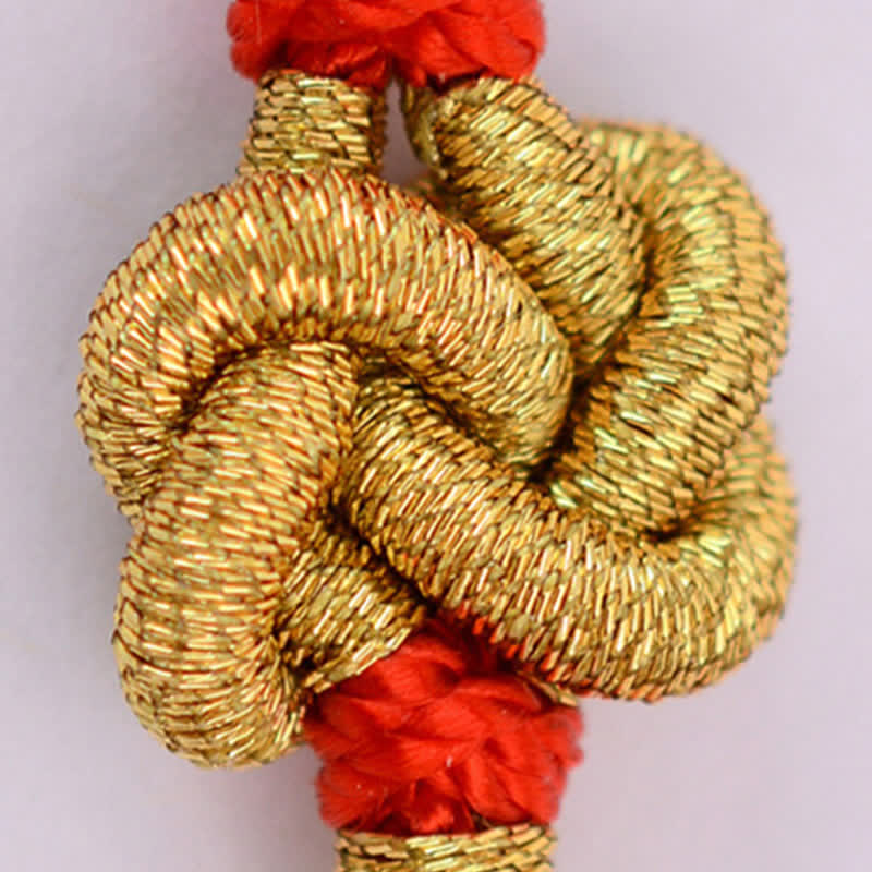 Braccialetto fatto a mano con corda intrecciata con nodo cinese, design semplice, fortuna e forza