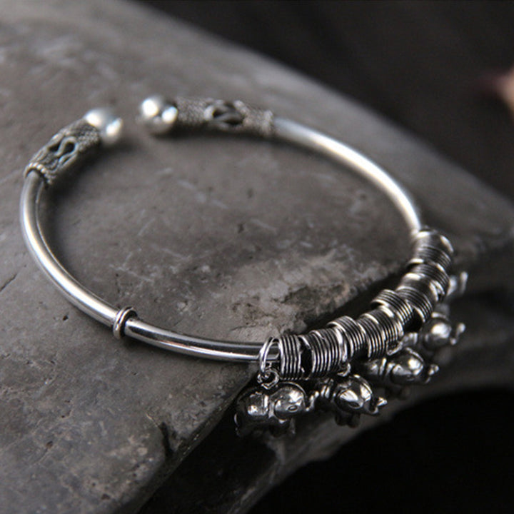Bracciale Buddha Stones 925 Sterling Silver Elephant Strength Braccialetto