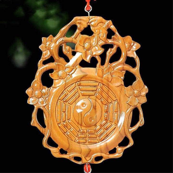 Mappa Bagua Feng Shui Legno di Pesca Mappa Energetica Equilibrio Nodo Cinese - image 2