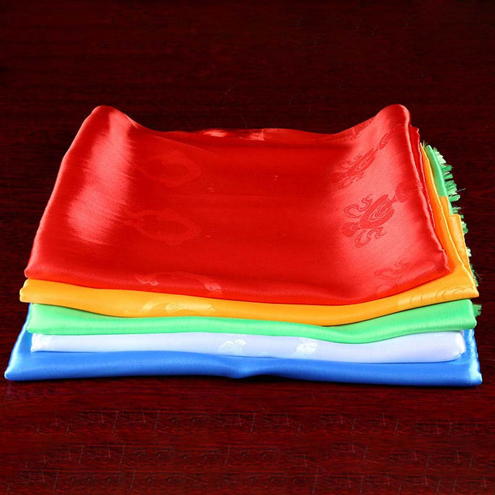 Decorazione Khata di 5 colori di buon auspicio della benedizione tibetana