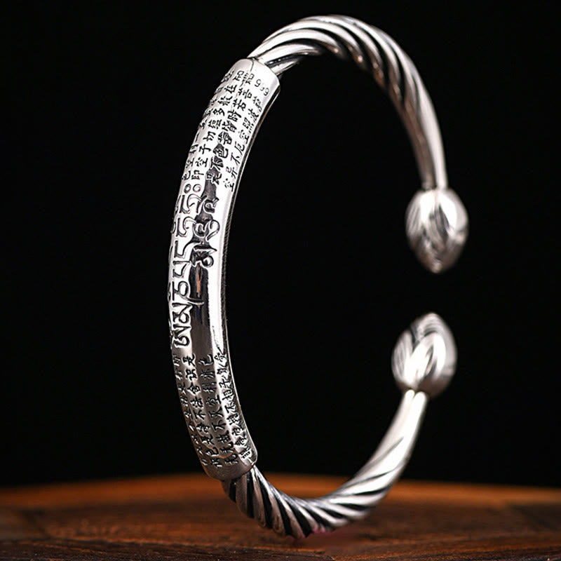 Braccialetto con polsino in Buddha Stones tibetana Om Mani Padme Hum Heart Sutra Purezza - image 9