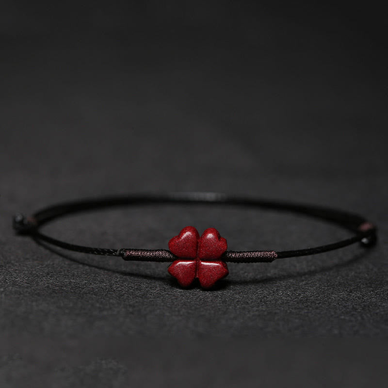 Braccialetto intrecciato con benedizione di Buddha Stones , fatto a mano, con fiore di prugna, quadrifoglio, PiXiu, loto, pesce koi, cinabro