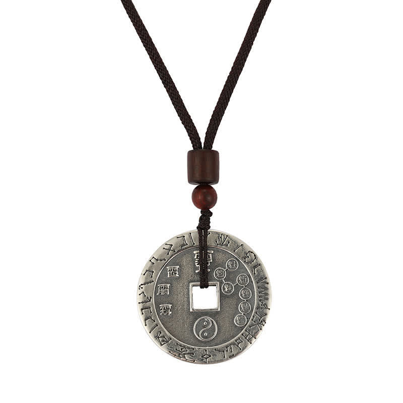 Buddha Stones Bagua Yin Yang Moneta di rame Stella Equilibrio Energia Collana Pendente - image 9