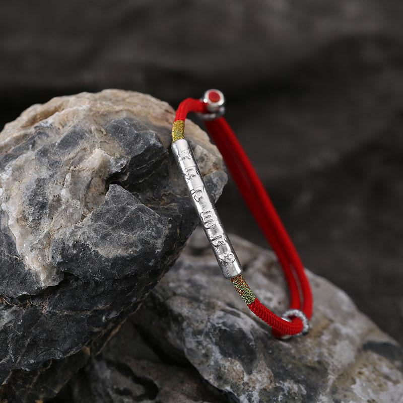 EXINOX Bracciale Tibetano Spirituale Fatto A Mano – Confezione Da 3 Nodi Tradizionali Buddisti Rossi Per Uomo E Donna