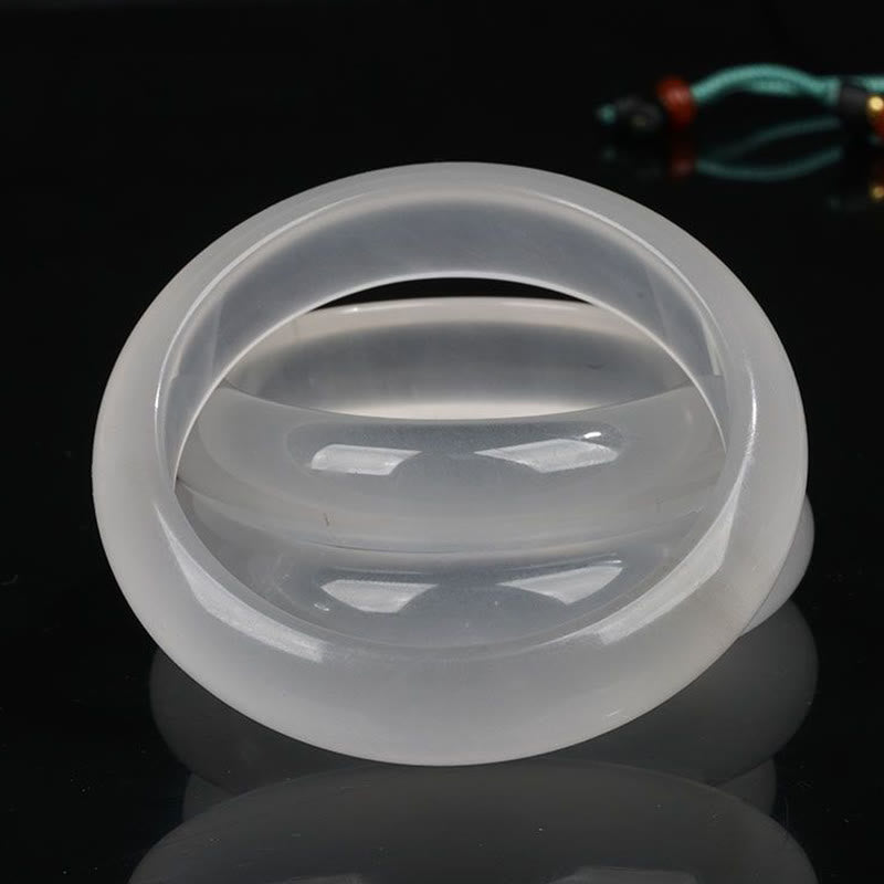 Braccialetto Buddha Stones Naturale Traslucido Seta Dorata Giada Ricchezza Fortuna - image 4