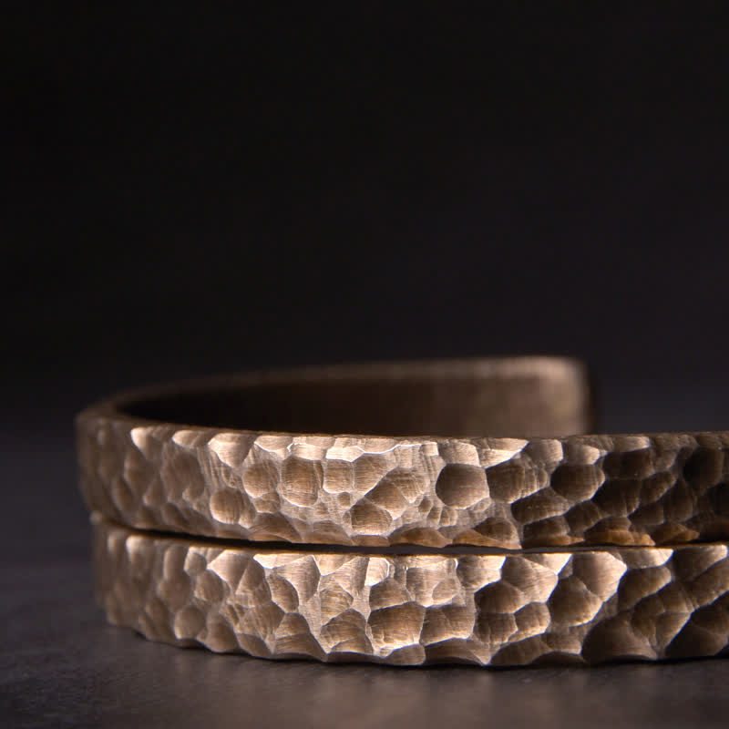 Braccialetto di rame con design semplice Buddha Stones Wealth