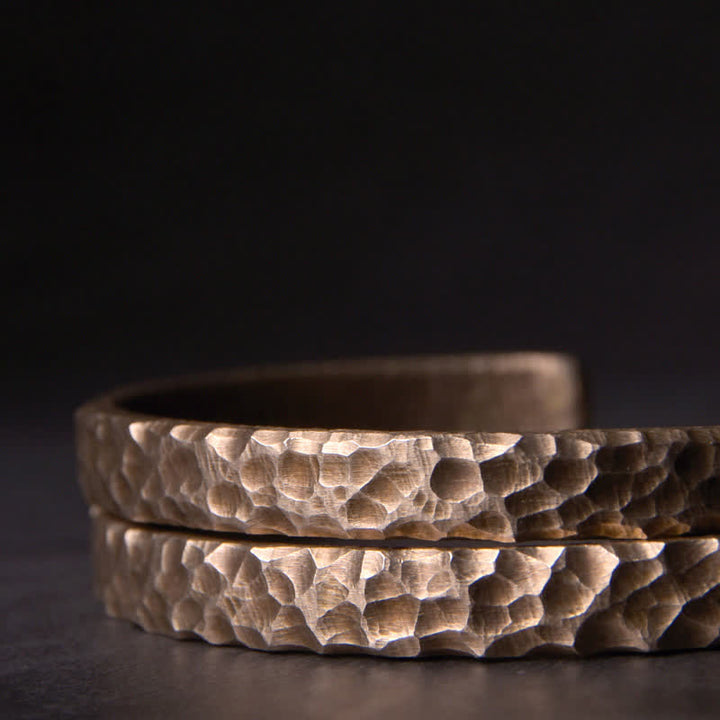 Braccialetto di rame con design semplice Buddha Stones Wealth