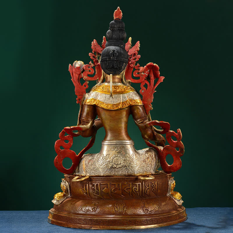 Decorazione della statua in rame della speranza di Tara Verde del Bodhisattva - image 7