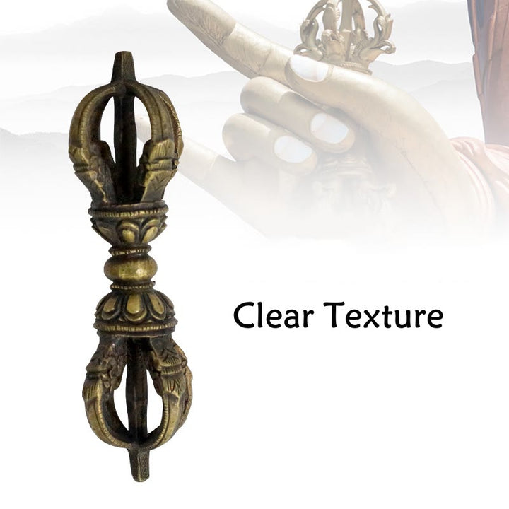 Buddha Stones fatte a mano Nepal Cinque punte Tre punte Vajra Dorje Resistenza Rame Decorazione