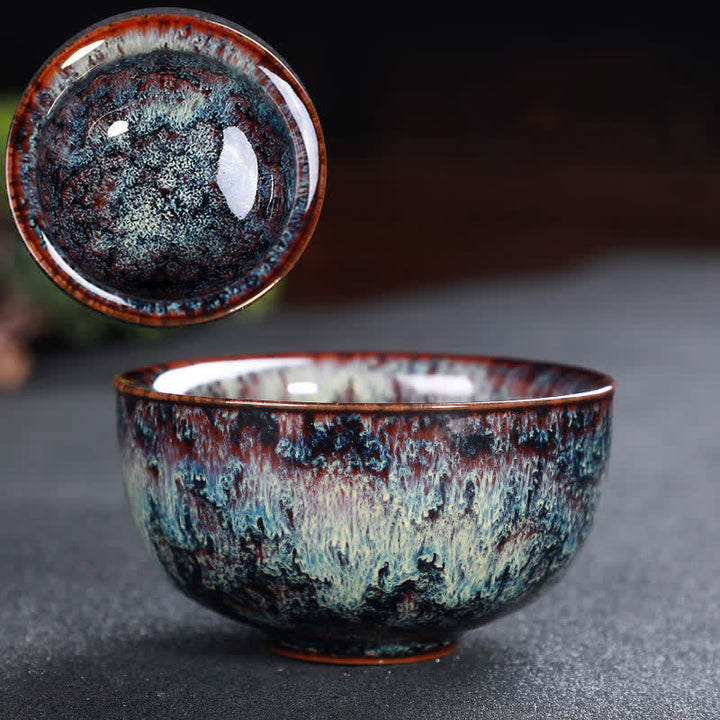 Tazze da tè in ceramica colorata con Buddha Stones, per casa e ufficio