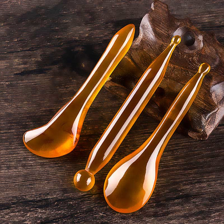 Set di pettini per massaggio completo del corpo e del viso Gua Sha in resina