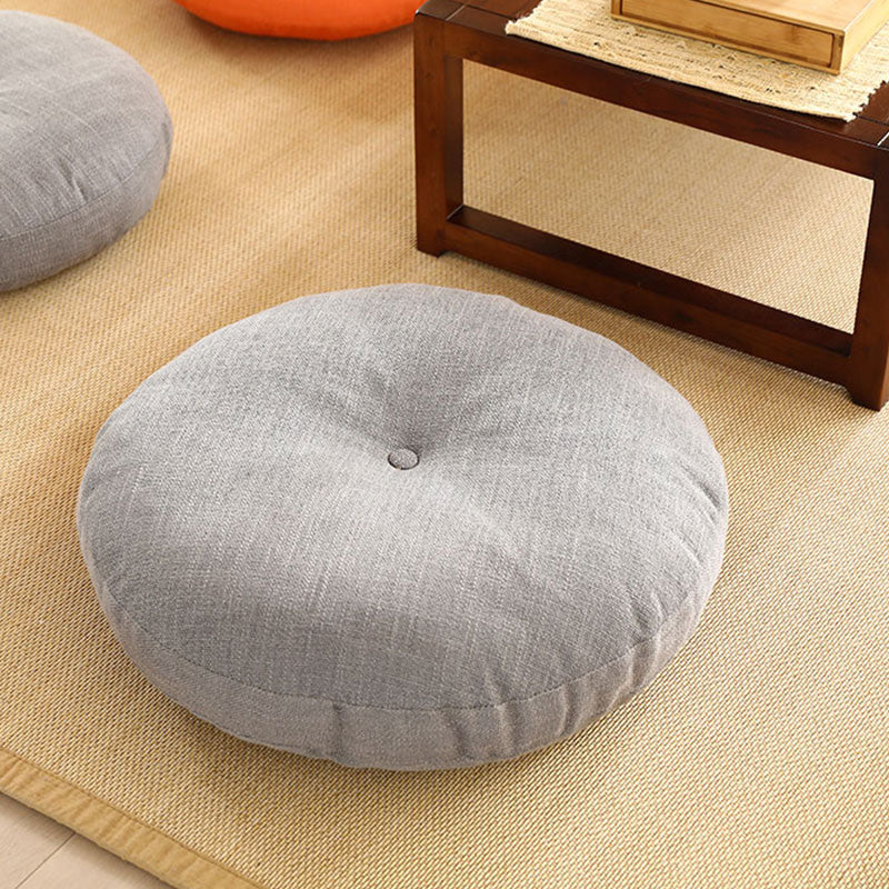 Cuscino per seduta da meditazione in lino con motivo semplice Buddha Stones e loto, decorazione per la casa e il soggiorno