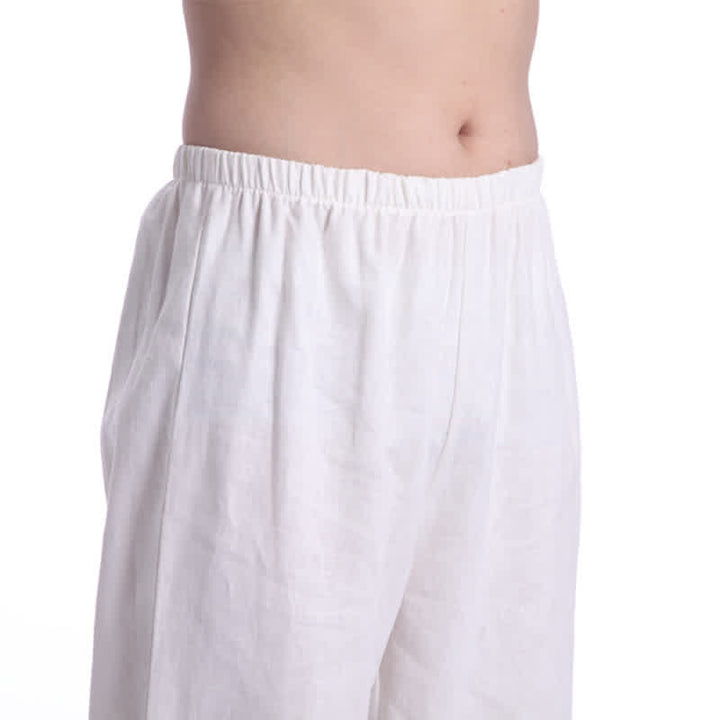 Buddha Stones Spirituale Zen Meditazione Preghiera Pratica Cotone Lino Abbigliamento Uomo Set - image 16