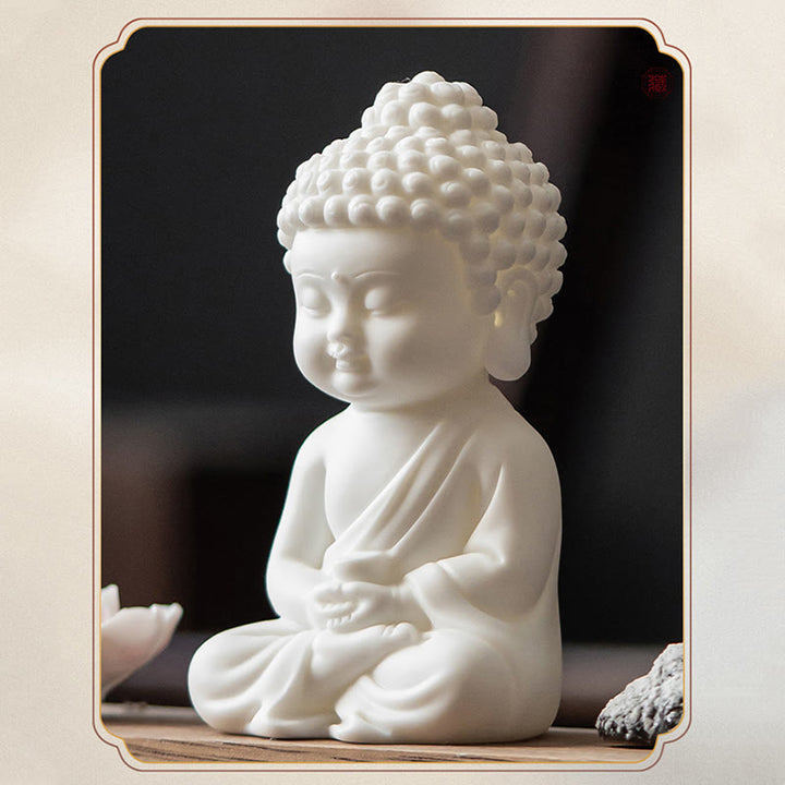Buddha Stones Fiore di Loto Tathagata Kwan Yin Avalokitesvara Ksitigarbha Meditazione Bastoncino di Ceramica Bruciatore di Incenso Decorazione
