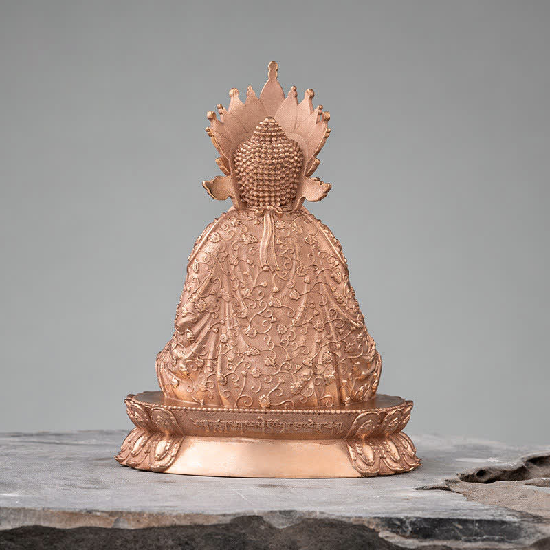 Statua di Buddha Shakyamuni in rame fatta a mano con compassione, decorazione