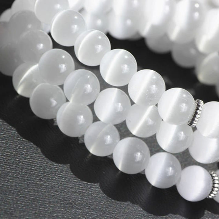 Braccialetto triplo avvolgente con supporto PiXiu Cat Eye Buddha Stones