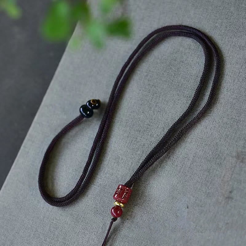 Buddha Stones Koi Fish Peace Buckle Rame Ricchezza Fortuna Collana Pendente