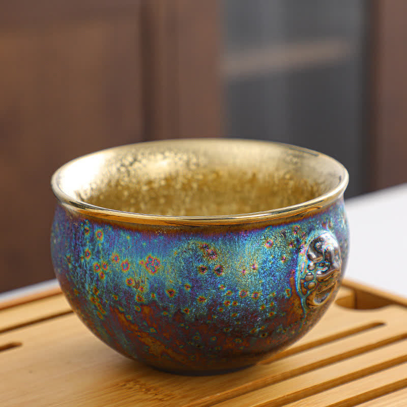 Buddha Stones Tazza da tè in ceramica colorata Tazze da tè