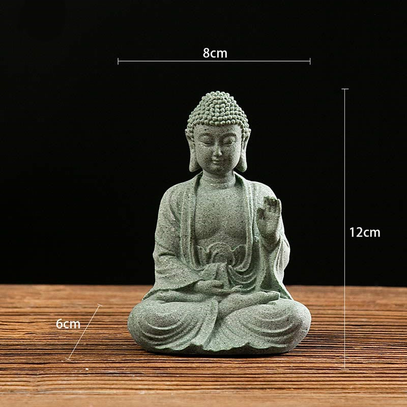 Buddha Stones Meditazione Tibetana Contemplazione Buddha Serenità Compassione Statua Figurina Decorazione