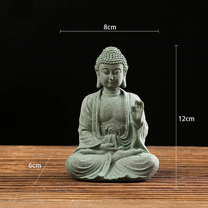 Buddha Stones Meditazione Tibetana Contemplazione Buddha Serenità Compassione Statua Figurina Decorazione
