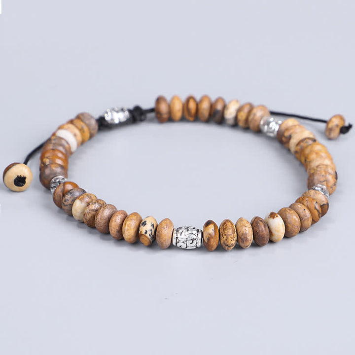 Braccialetto con perline positive Picture Jasper