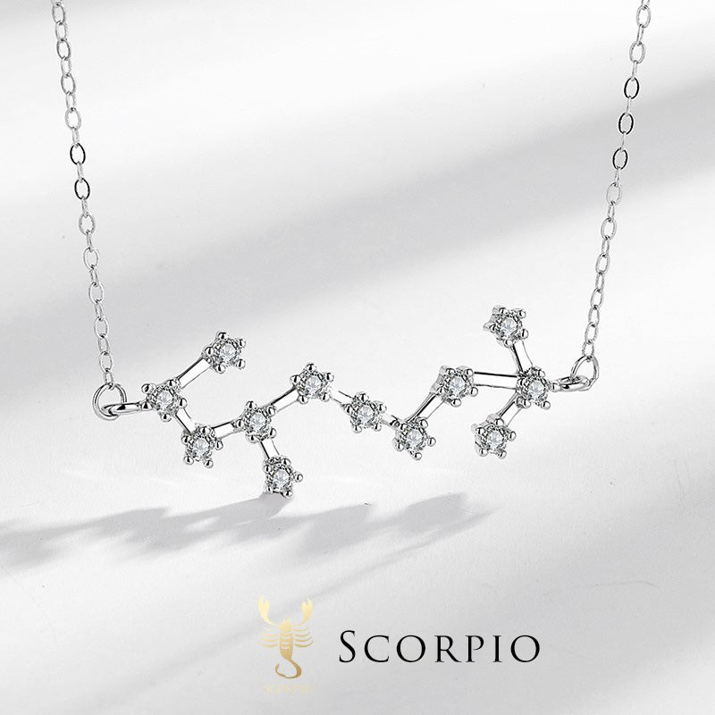 Buddha Stones 925 Sterling Silver 12 Costellazioni dello Zodiaco Astrologia Benedizione Collana Pendente