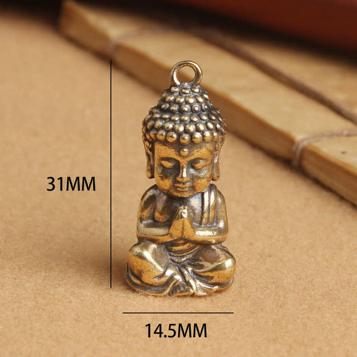 Portachiavi con ciondolo in rame con compassione del Buddha