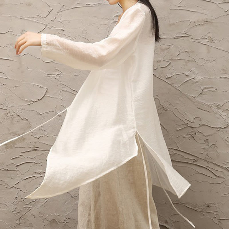 Buddha Stones Semplice Bianco Beige Modello Meditazione Spirituale Zen Pratica Yoga Abbigliamento Donna Abbigliamento - image 4