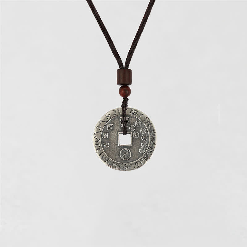 Buddha Stones Bagua Yin Yang Moneta di rame Stella Equilibrio Energia Collana Pendente - image 14
