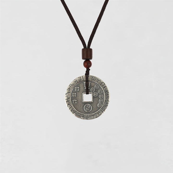 Buddha Stones Bagua Yin Yang Moneta di rame Stella Equilibrio Energia Collana Pendente - image 14