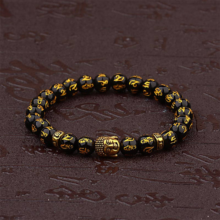 Braccialetto amuleto mantra tibetano Buddha Buddha Stones