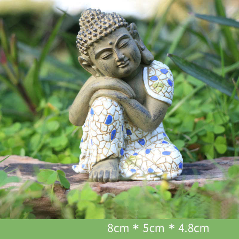 Statua in resina di Buddha Zen in meditazione, decorazione per la casa