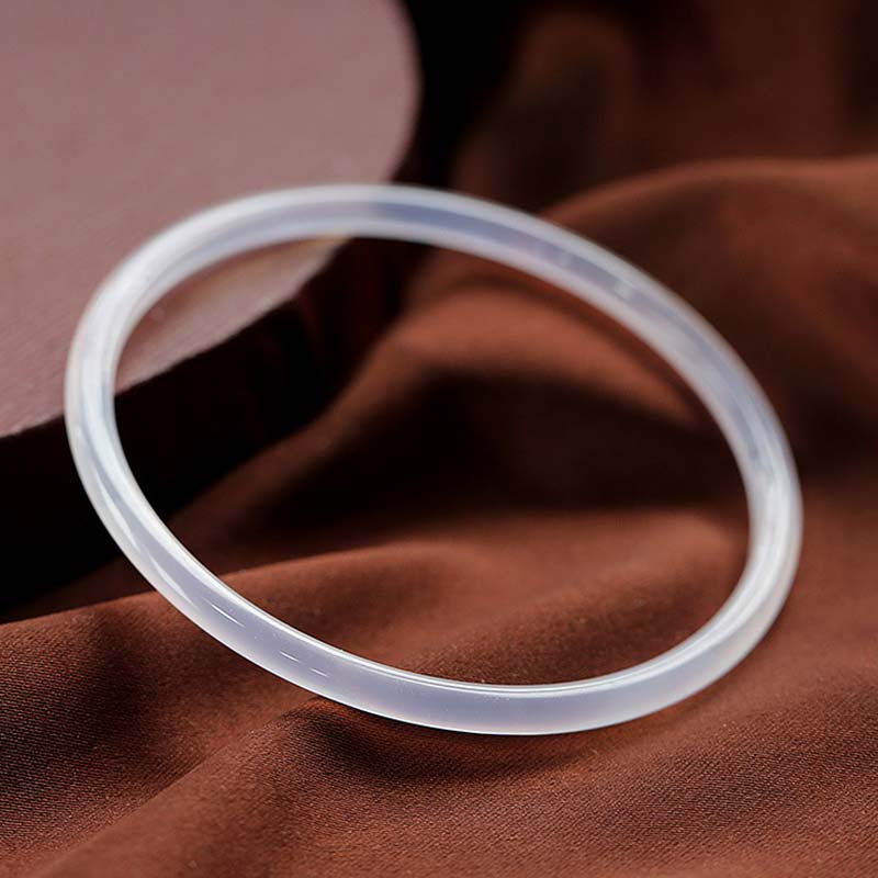 Braccialetto di successo in giada bianca ciano naturale Buddha Stones