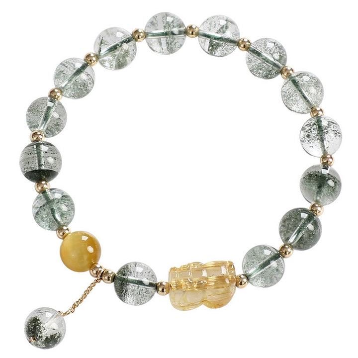 Bracciale Buddha Stones Green Phantom Citrine PiXiu Confidence