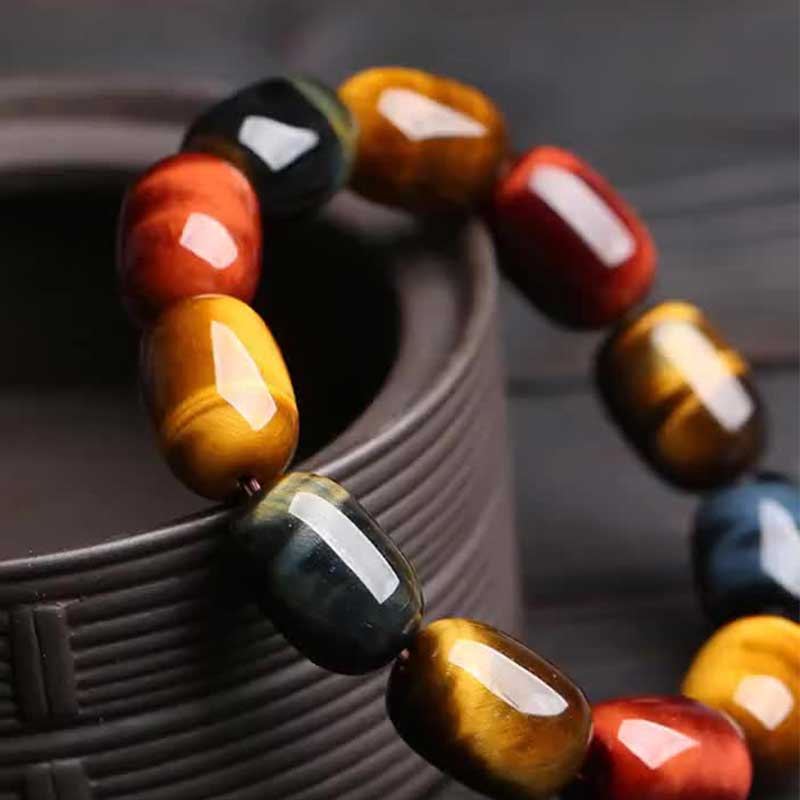 Braccialetto di protezione curativa naturale con occhio di tigre Buddha Stones - image 6