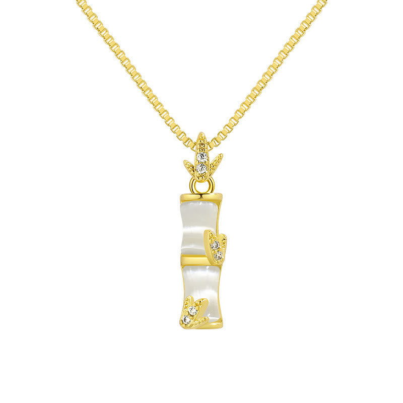 Collana con Buddha Stones, calcedonio e bambù, modello Harmony