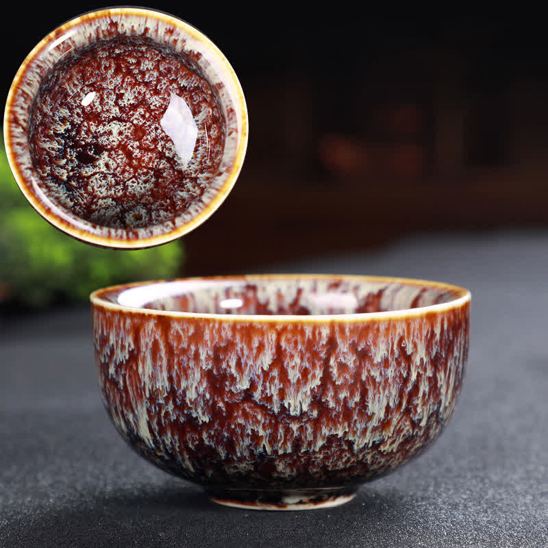 Tazze da tè in ceramica colorata con Buddha Stones, per casa e ufficio - Corallo - image 86