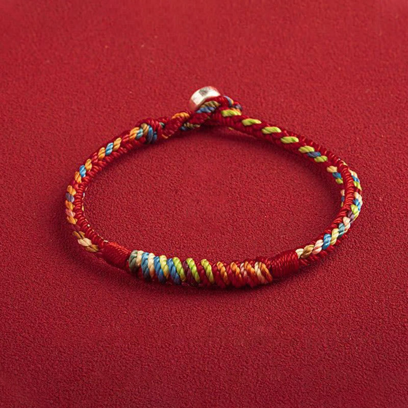 Bracciale multicolore Buddha Stones "Possa tu essere al sicuro e fortunato nell'anno a venire"