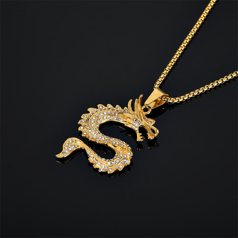 Collana con ciondolo di protezione in zircone con drago dello zodiaco cinese Buddha Stones - image 3