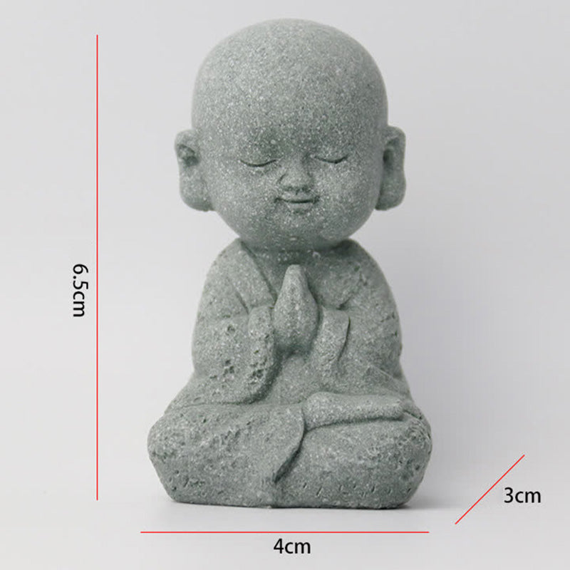 Buddha Stones Meditazione Preghiera Monaco Statua del Buddha Serenità Decorazione della casa
