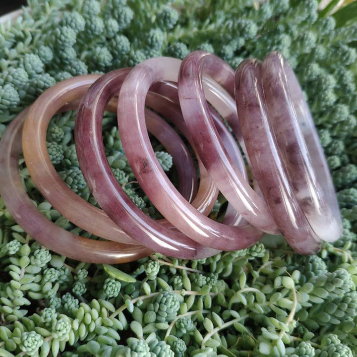 Braccialetto di protezione della felicità in giada viola Buddha Stones