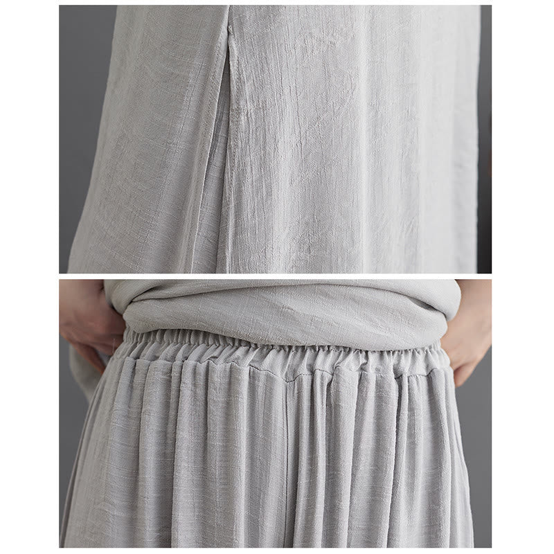 Buddha Stones Modello semplice Meditazione Preghiera Spirituale Zen Pratica Yoga Abbigliamento Donna Set