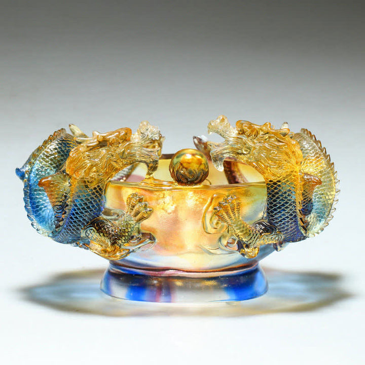 Buddha Stones Feng Shui Zodiaco cinese Drago Fatto a mano Liuli Cristallo Arte Pezzo Protezione Casa Ufficio Decorazione - image 4