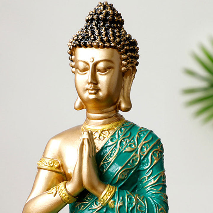 Buddha Stones Statua in resina della compassione del Buddha Decorazione