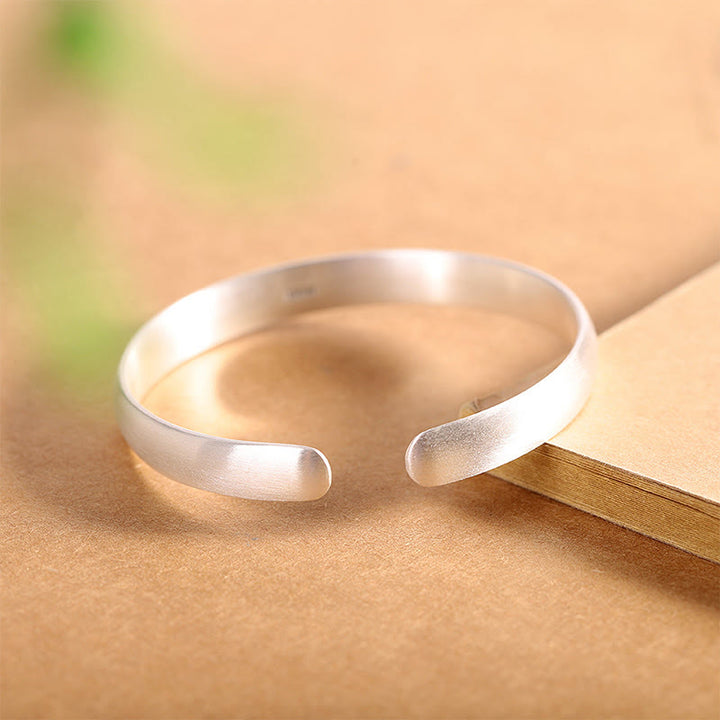 Braccialetto con polsino portafortuna in argento sterling 999 con pesce koi Buddha Stones - image 2